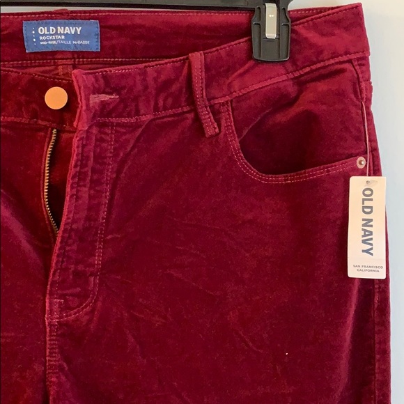 Crimson Old Navy Rockstar Velvet Pants 